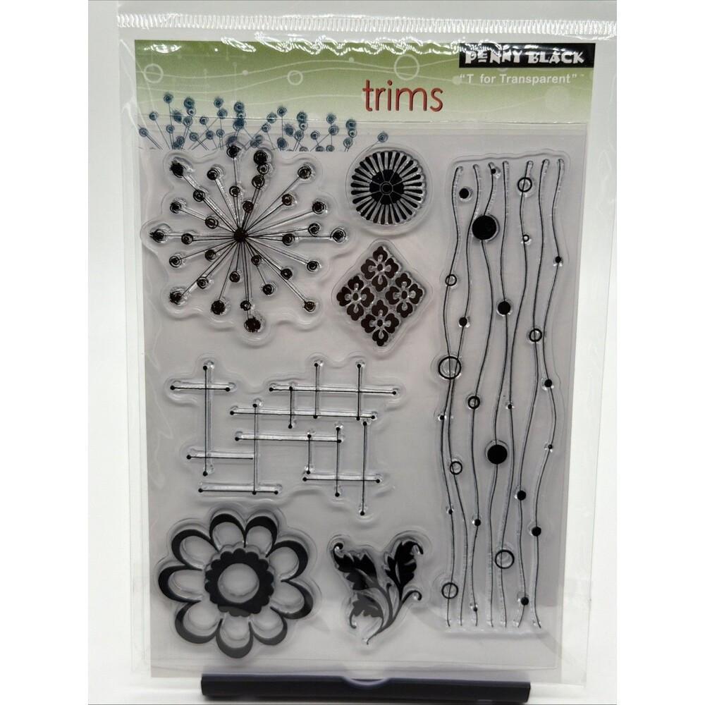 Penny Black Trims background geometric modern stamps photopolymer